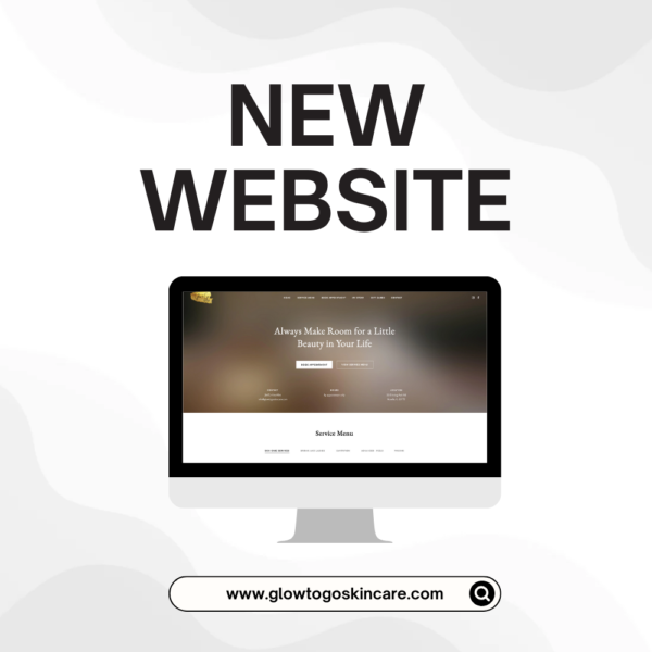 Web design and web development for beauty studio - Glow to Go Skincare