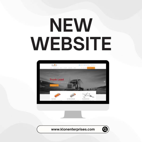 Web design and development for trucking company - Klon Enterprises